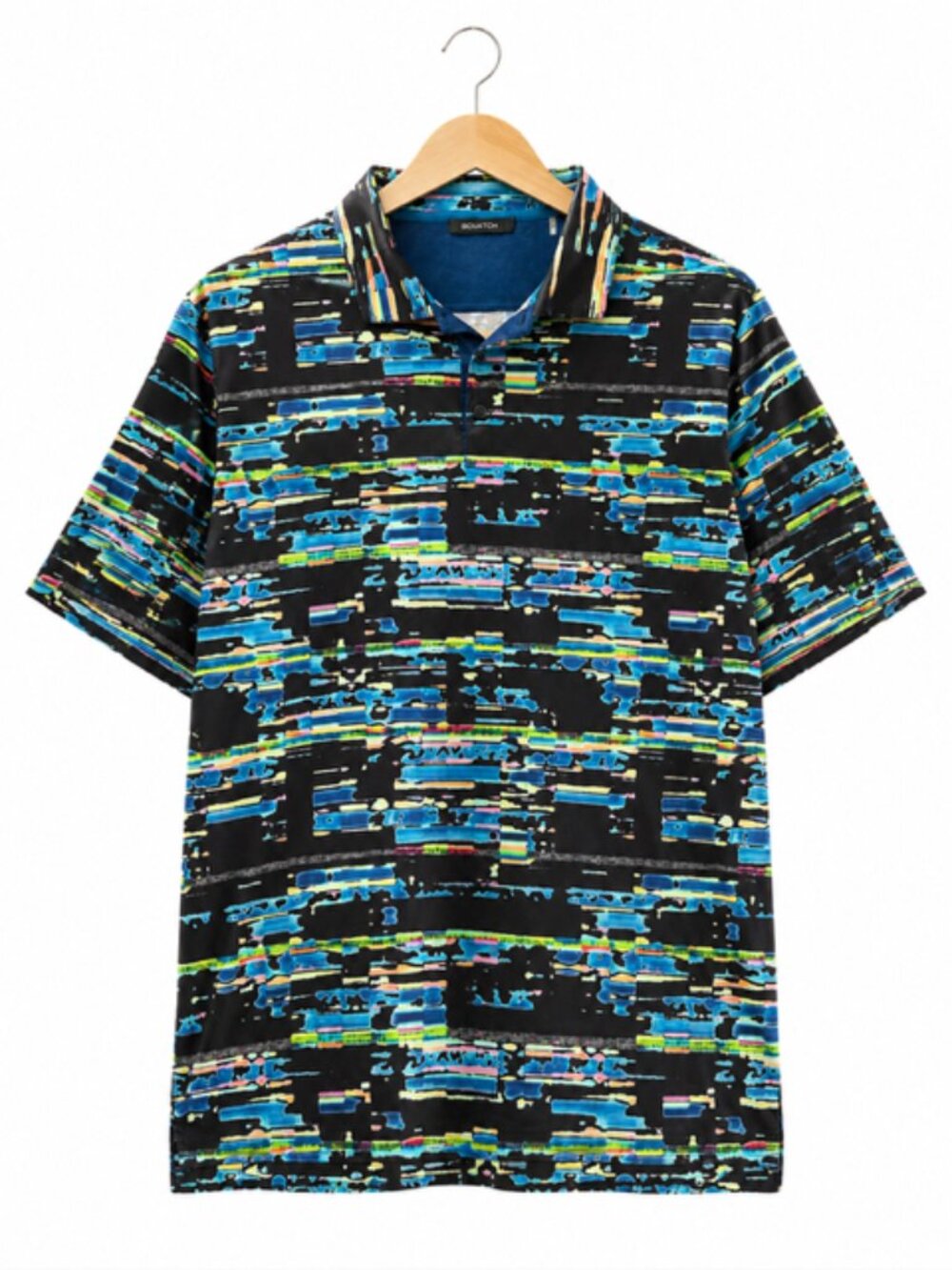 BUGATCHI Abstract Print Mercerized Cotton Polo Shirt Men’s XXL Multicolor